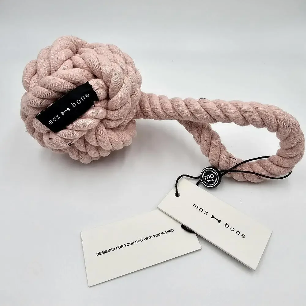 Max Bone Rope Dog Toy‎ Pink Canine Chew Toy